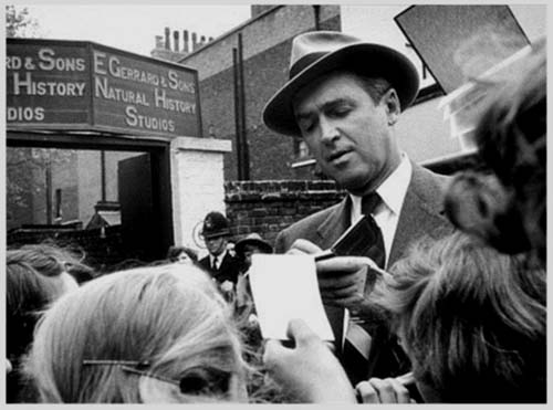 James Stewart filing at the Gerrards premises in 1955